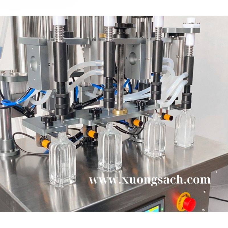Máy chiết rót 4 vòi bán tự động