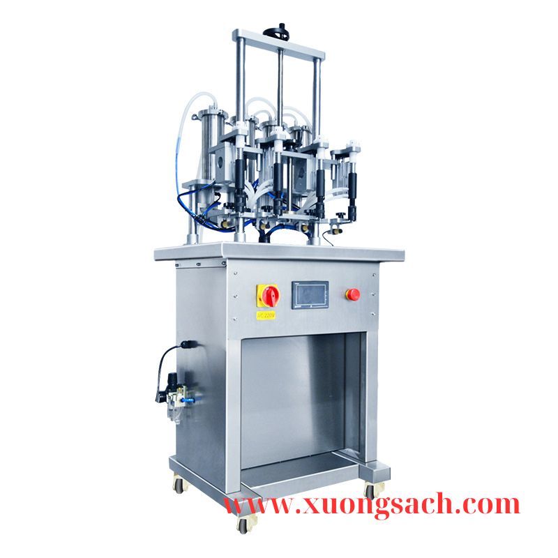 Máy chiết rót 4 vòi bán tự động