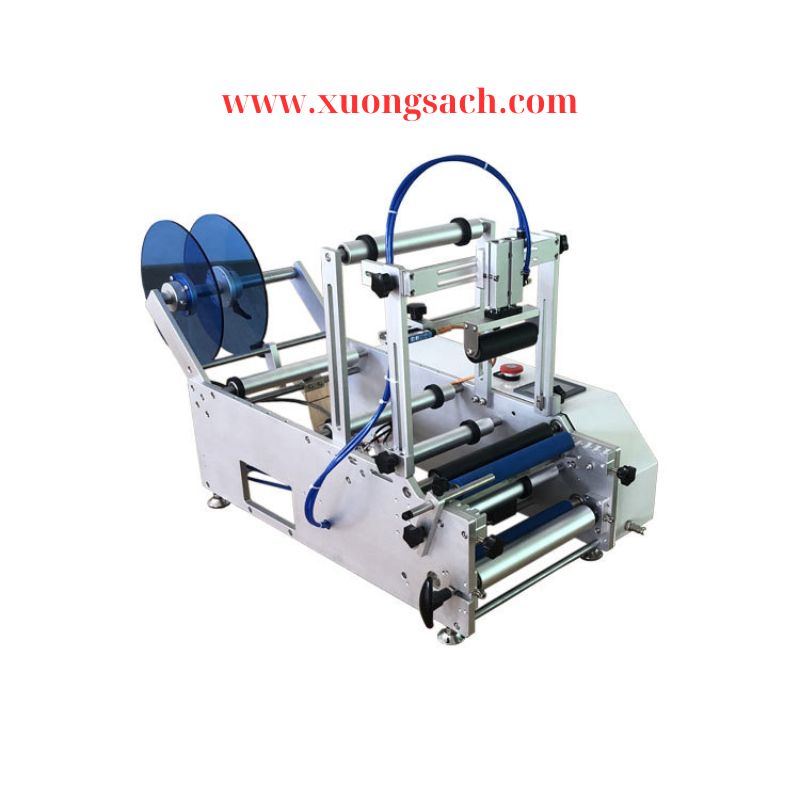 Máy dán nhãn decal chai tròn bán tự động