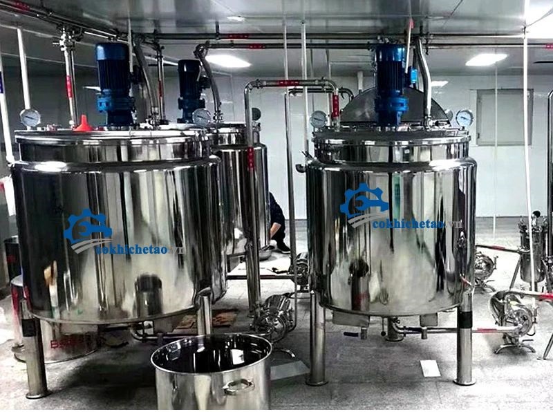 Bồn khuấy trộn nhũ hóa gia nhiệt 