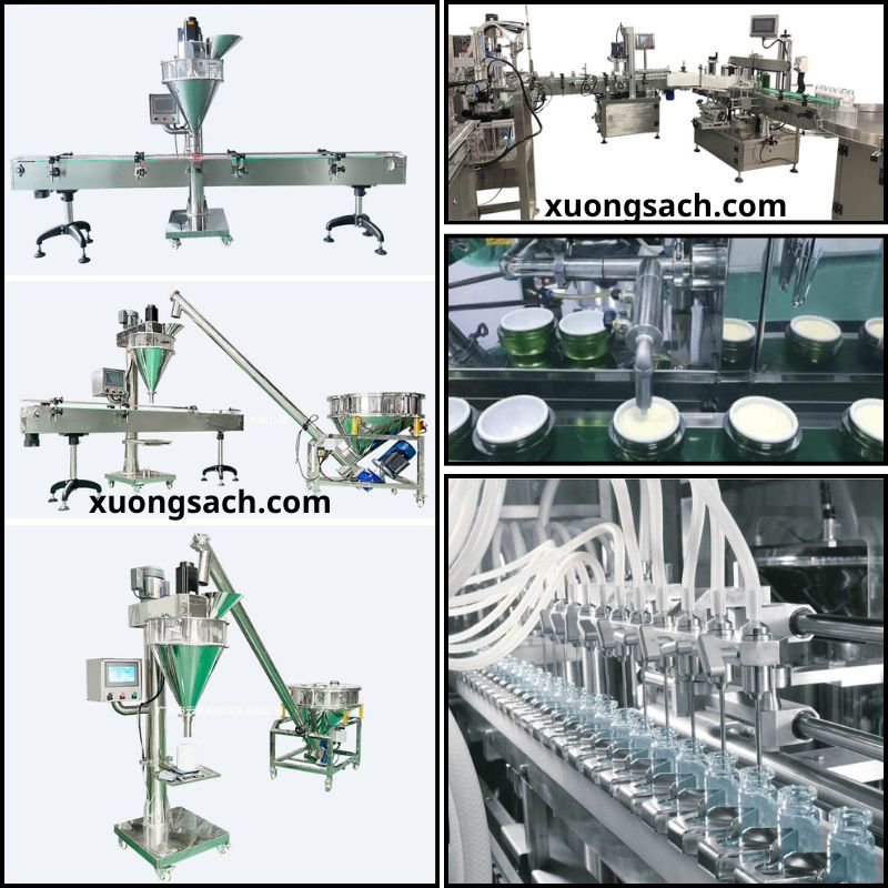 Dây chuyền chiết rót đóng nắp chai tự động