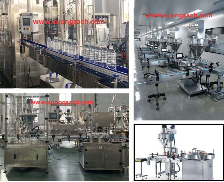 Dây chuyền chiết rót tự động có băng chuyền