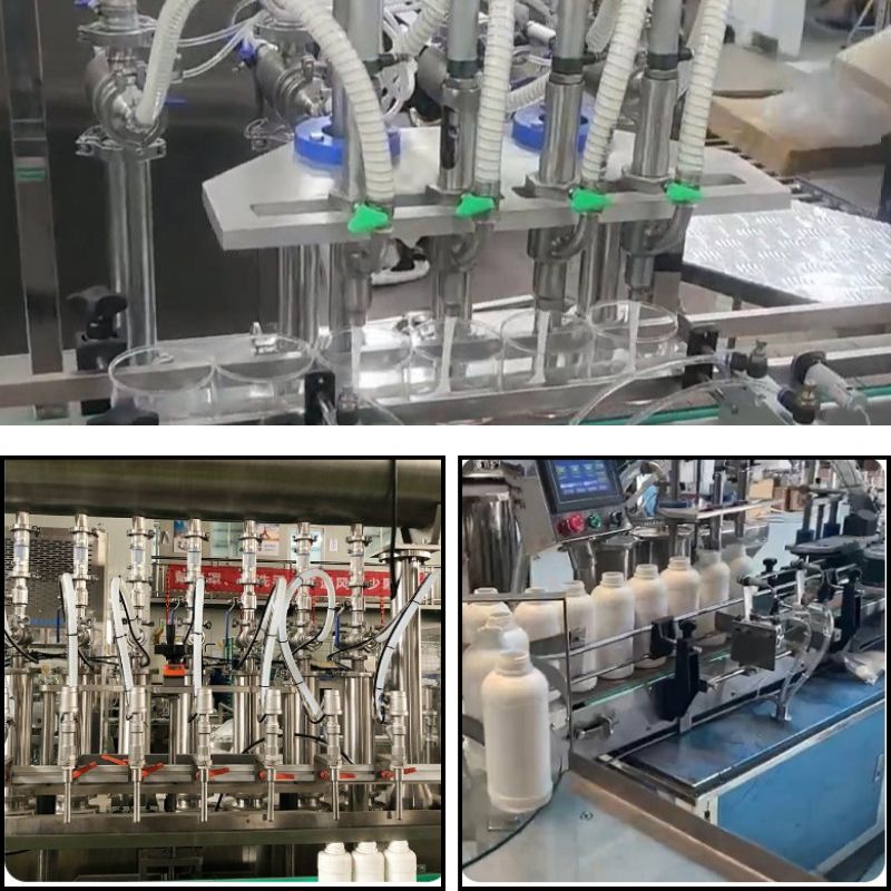 Hệ thống chiết rót tự động, đóng nắp chai