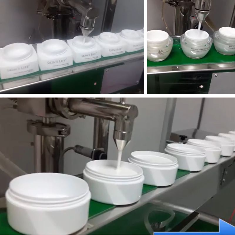 Máy chiết rót tự động có băng tải