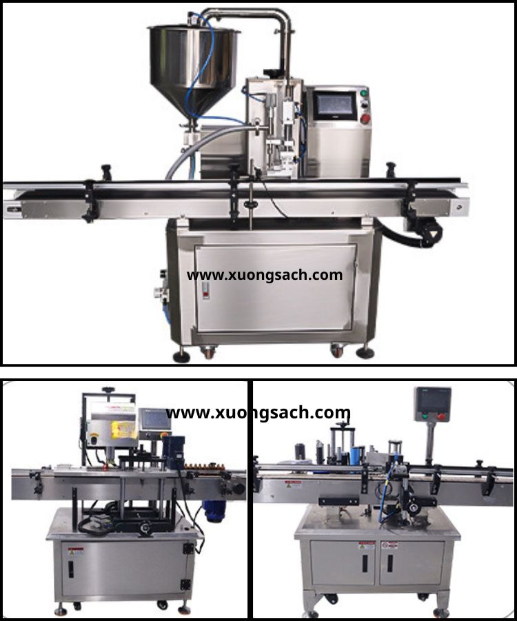 Máy chiết tự động có băng tải