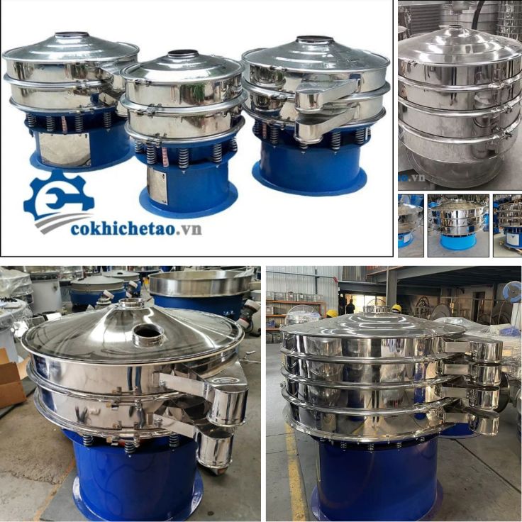 Máy sàng tròn – Máy sàng nguyên liệu mỹ phẩm, kim loại, thực phẩm,… dạng tròn tự động