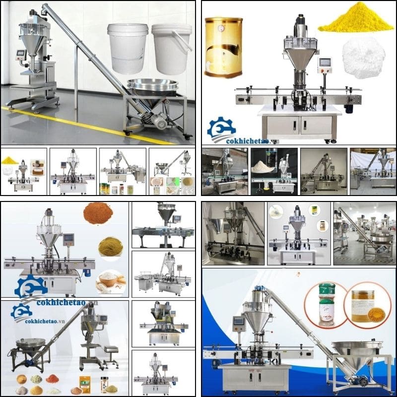 Máy chiết rót bột bán tự động