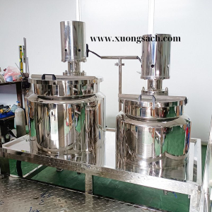 Máy sản xuất mỹ phẩm – Bán máy khuấy trộn và nhũ hóa dầu gội, sữa tắm tự động hóa 