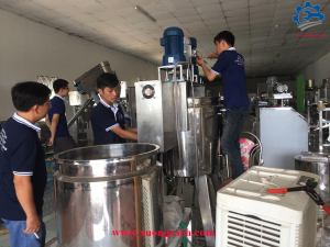 Máy nhũ hóa mỹ phẩm – Chuyên chế tạo bồn khuấy trộn, đồng hóa mỹ phẩm chất lượng tốt, giá rẻ