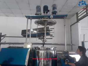 Máy sản xuất mỹ phẩm – Bán máy khuấy trộn và nhũ hóa dầu gội, sữa tắm tự động hóa 