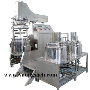 Máy sản xuất mỹ phẩm công xuất lớn - Máy khuấy trộn nhũ hóa, sản xuất mỹ phẩm công suất lớn tự động hóa 